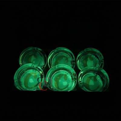 GLOW IN DARK GLASS ASHTRAY 6CT/ DISPLAY - YELLO C BIG BLUE CKS